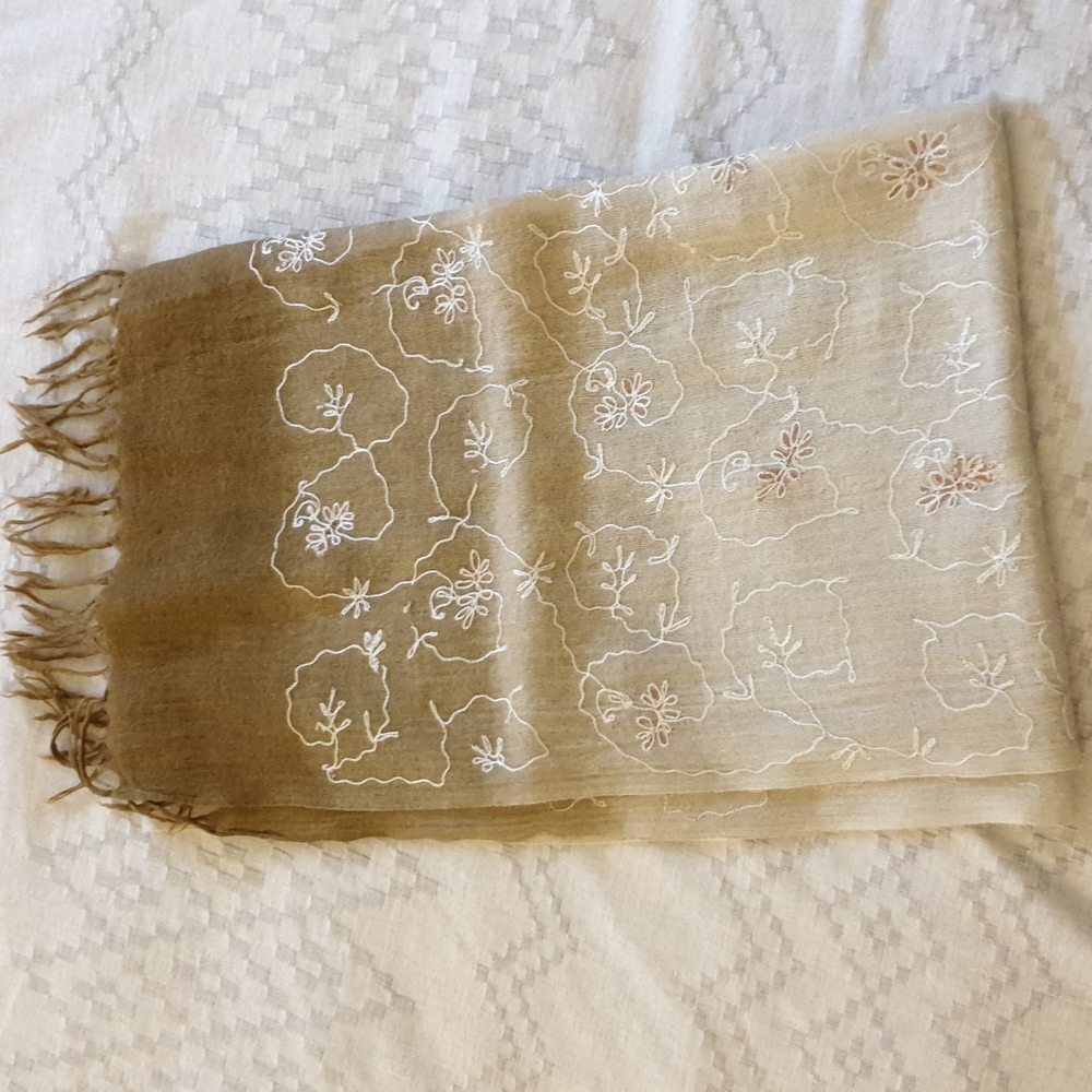 Scarf lightweight brown olive ombre